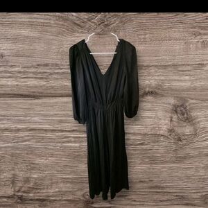 LOFT Black Long Sleeve Jumpsuit